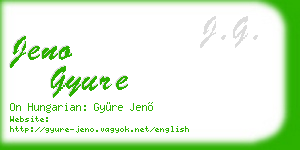 jeno gyure business card