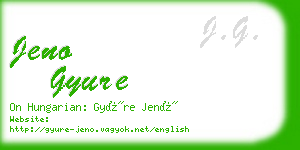 jeno gyure business card